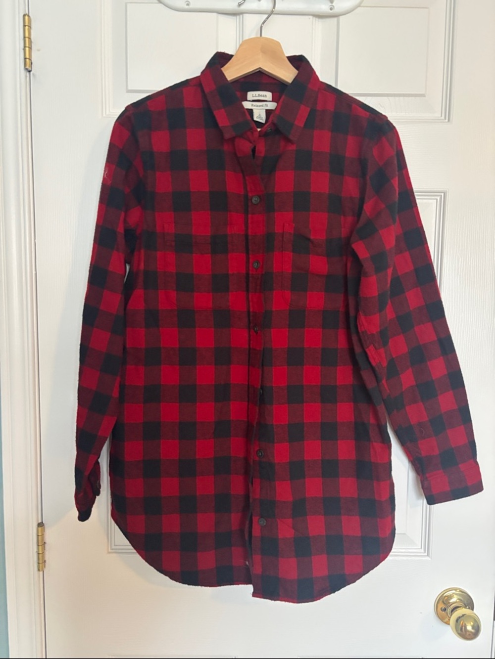 L.L. Bean scotch plaid flannel shirt